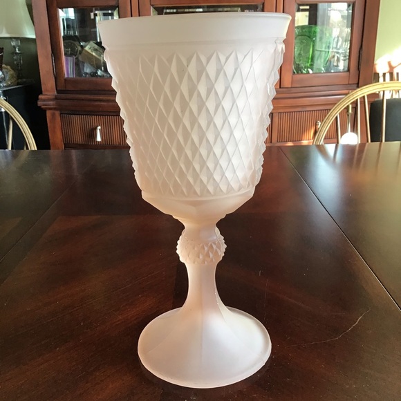 Vintage Extra Large Frosted Pink Depression Glass Candy Jar Decor Glass - Picture 1 of 6